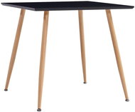 Dining table black and oak 80,5x80,5x73 cm MDF - Dining Table