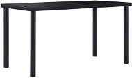 Jedálenský stôl čierny 140 × 70 × 75 cm tvrdené sklo - Jedálenský stôl