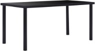 Jedálenský stôl čierny 160 × 80 × 75 cm tvrdené sklo - Jedálenský stôl