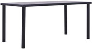 Dining table black and concrete gray 160x80x75 cm MDF - Dining Table