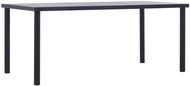 Dining table black and concrete gray 180x90x75 cm MDF - Dining Table