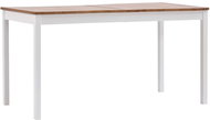 Dining table white-brown 140x70x73 cm pine wood - Dining Table