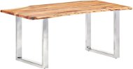 Jedálenský stôl so živými hranami masívne akáciové drevo 200/3,8 cm - Jedálenský stôl