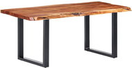 Dining Table with Vivid Edges Solid Acacia Wood 200/6cm - Dining Table