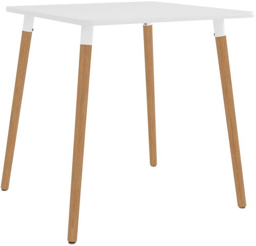 Dining table white 80x80x75 cm metal - Dining Table - Main image