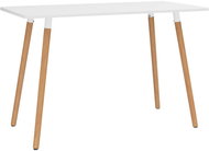 Dining table white 120x60x75 cm metal - Dining Table