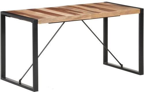 Dining table 140x70x75 cm solid wood sheesham look - Dining Table - Main image