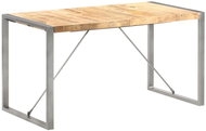 Dining table 140x70x75 cm solid rough mango wood - Dining Table