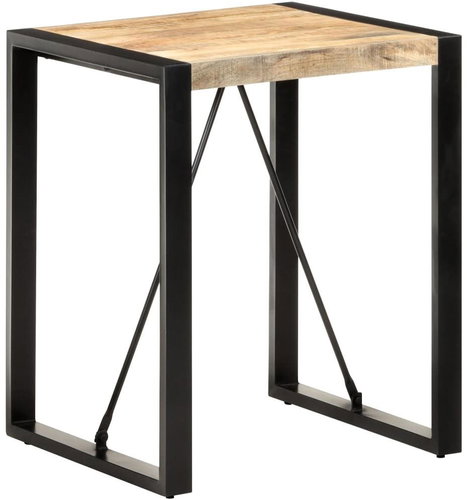 Dining table 60x60x75 cm solid rough mango wood - Dining Table - Main image
