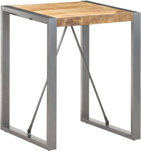 Dining table 60x60x75 cm solid rough mango wood - Dining Table - Main image