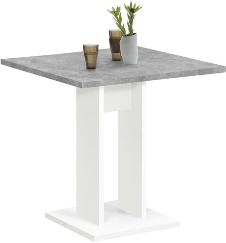 FMD Dining table 70 cm concrete gray and white - Dining Table - Main image