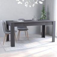 Dining table gray 160x80x76 cm chipboard - Dining Table