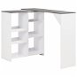 Bar table with movable shelf white 138x40x120 cm 280226 - Bar Table