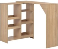 Bar table with movable shelf oak 138x40x120 cm 280224 - Bar Table