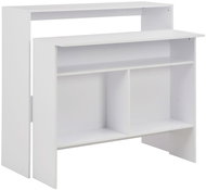 Bar table with 2 table tops white 130x40x120 cm 280217 - Bar Table