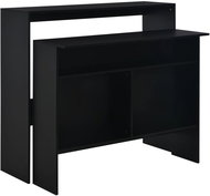 Bar table with 2 table tops black 130x40x120 cm 280218 - Bar Table