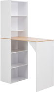 Bar table with cabinet white 115x59x200 cm 280230 - Bar Table