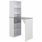 Bar table with cabinet white 115x59x200 cm 280231 - Bar Table