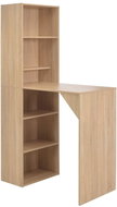 Bar table with oak cabinet 115x59x200 cm 280229 - Bar Table