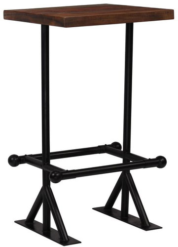 Bar table solid recycled wood 60x60x107 cm dark brown - Bar Table - Main image
