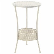 Bistro Table in Vintage Style Round Metal 40x70cm White - Bar Table