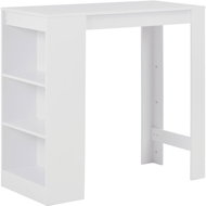 Bar table with shelf white 110x50x103 cm - Bar Table