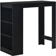 Barový stôl s regálom čierny 110 × 50 × 103 cm - Barový stôl
