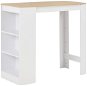 Barový stůl Barový stůl s regálem bílý 110x50x103 cm - Barový stůl
