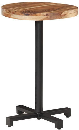 Bistro Round Table 50x75cm Solid Acacia Wood - Bar Table - Main image