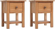 Noční stolky 2 ks 36 x 30 x 47 cm masivní dubové dřevo - Noční stolek