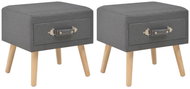 Noční stolky 2 ks tmavě šedé 40 x 35 x 40 cm textil - Night Stand