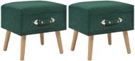 Nočné stolíky 2 ks zelené 40 × 35 × 40 cm zamat - Nočný stolík