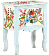 Ručně malovaný noční stolek 40x30x50 cm masivní mangovník - Noční stolek