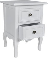 Noční stolek se 2 zásuvkami MDF bílý - Night Stand