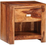 Noční stolek z masivního sheeshamu s 1 zásuvkou - Noční stolek