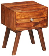 Noční stolek z masivního sheeshamu s 1 zásuvkou, vintage, 55 cm - Noční stolek