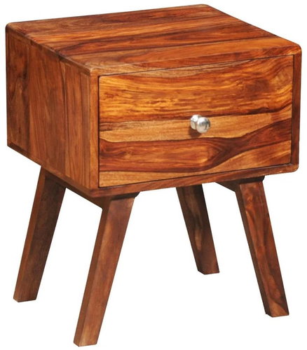 Noční stolek z masivního sheeshamu s 1 zásuvkou, vintage, 55 cm - Noční stolek - Main image