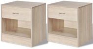 2 noční stolky se zásuvkou, barva dub - Night Stand