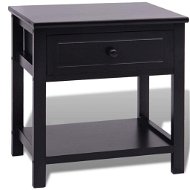 Nočný stolík drevený čierny - Nočný stolík