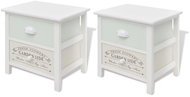Noční stolky ve francouzském stylu 2 ks dřevěné - Night Stand