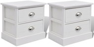 Noční stolky ve francouzském stylu 2 ks bílé - Night Stand