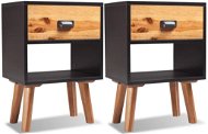 Nočný stolík masívne akáciové drevo 2 ks 40 × 30 × 58 cm - Nočný stolík
