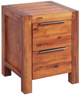 Noční stolek masivní akáciové dřevo hnědé 45x42x58 cm - Noční stolek