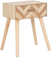 Noční stolek se zásuvkou 44 x 30 x 58 cm masivní dřevo - Noční stolek