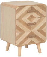 Noční stolek se 3 zásuvkami 40x35x56,5 cm masivní dřevo - Noční stolek