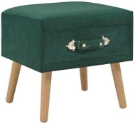 Noční stolek zelený 40 x 35 x 40 cm samet - Noční stolek