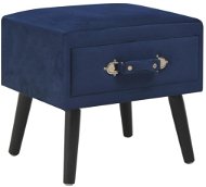Nočný stolík modrý 40 × 35 × 40 cm zamat - Nočný stolík