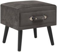 Noční stolek šedý 40 x 35 x 40 cm samet - Noční stolek