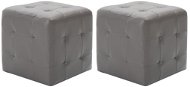 Noční stolky 2 ks šedé 30x30x30 cm umělá kůže - Noční stolek