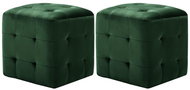 Noční stolky 2 ks zelené 30x30x30 cm sametová látka - Noční stolek